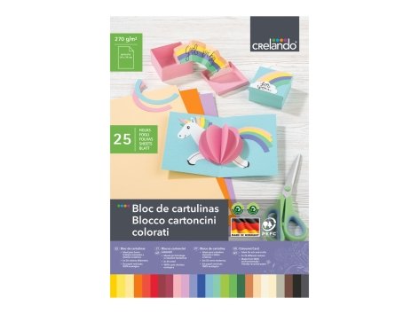 Blocco carta/cartoncini colorati