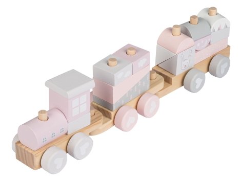 Gioco ad incastro o trenino in legno