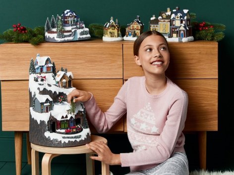 Paesaggio natalizio a LED grande