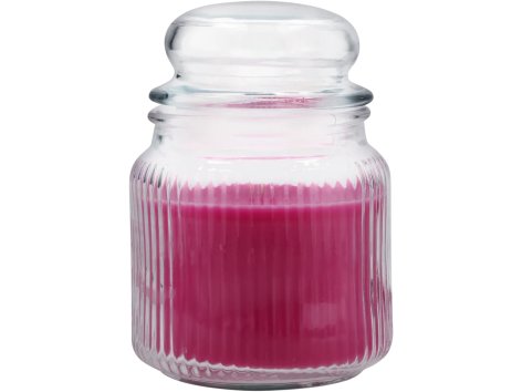 Candela profumata in vasetto con coperchio