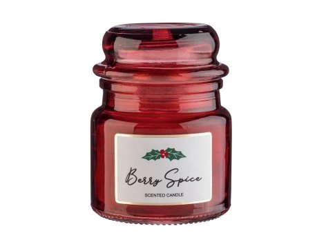 Candela profumata in vasetto con coperchio