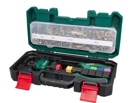 Pinza rivettatrice con accessori, 151 pezzi