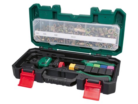 Pinza rivettatrice con accessori, 151 pezzi