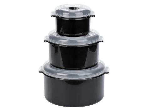 Set contenitori per microonde, 3 pezzi
