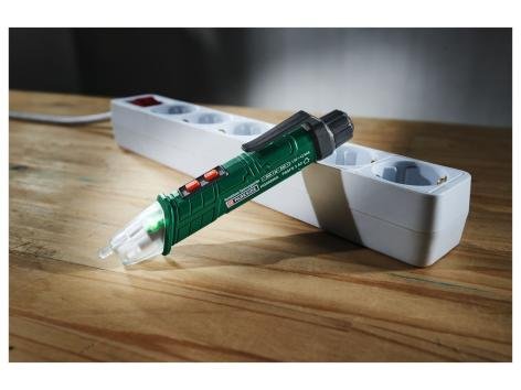 Tester elettrico di tensione senza contatto, cerca satellite o tester per prese