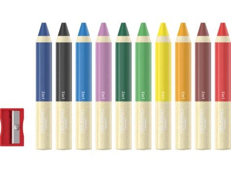 Matite colorate 3 in 1, 10 pezzi