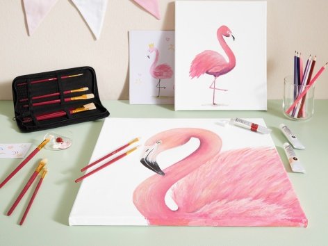 Set pennelli con custodia