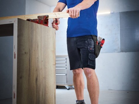 Bermuda in jeans da lavoro per uomo