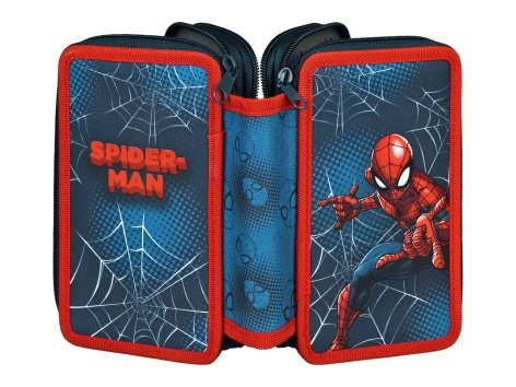 Astuccio a tre cerniere "Minions, Frozen, Spiderman, Spirit"