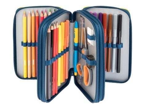 Astuccio a tre cerniere "Minions, Frozen, Spiderman, Spirit"