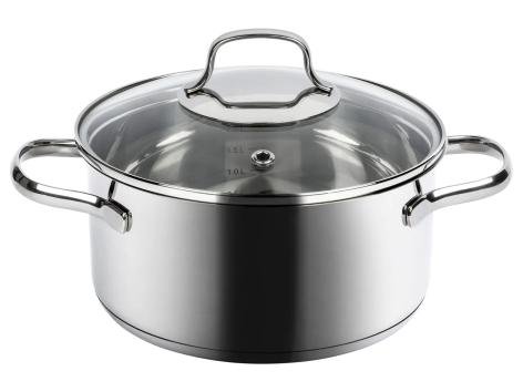 Pentola con coperchio in vetro ø 20 cm