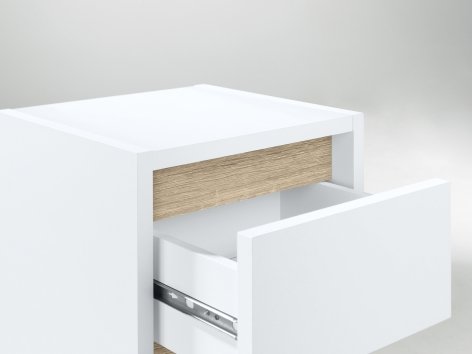 Mobiletto da bagno con cesto portabiancheria