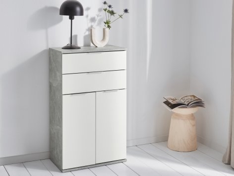 Mobiletto con 2 cassetti e 2 ante