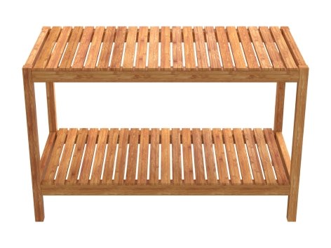 Panca scaffale in bambù