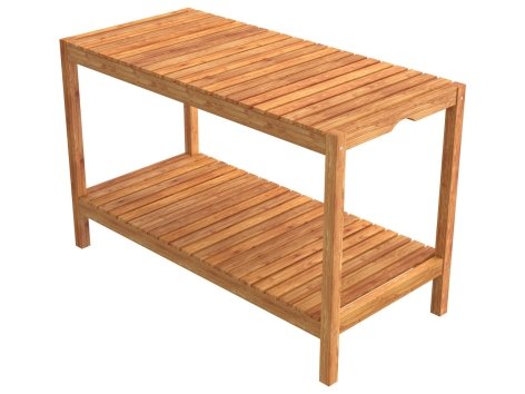 Panca scaffale in bambù