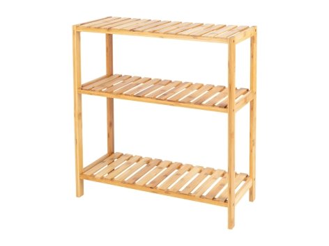 Scaffale a 3 ripiani in bambù