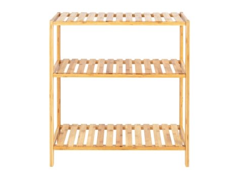 Scaffale a 3 ripiani in bambù