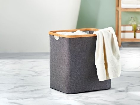 Cesto portabiancheria in bambù