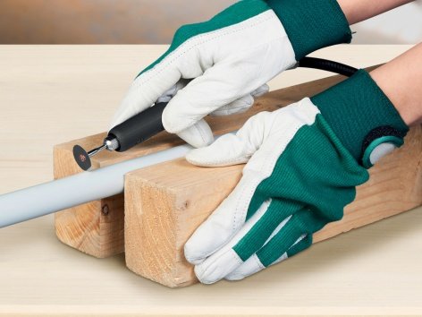 Smerigliatrice doppia con albero flessibile