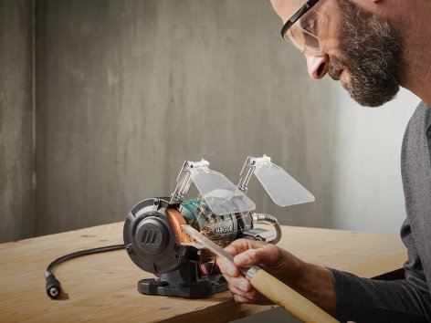 Smerigliatrice doppia con albero flessibile