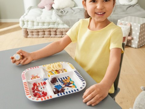 Piatto per bambini con dado "Paw Patrol, Peppa Pig”