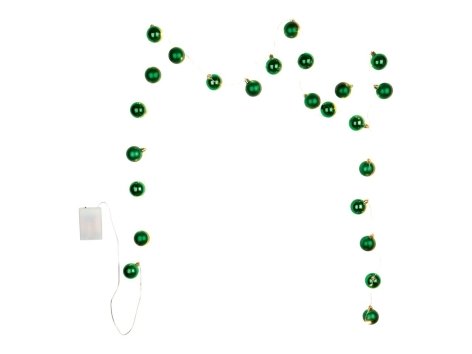 Catena luminosa LED con palline natalizie