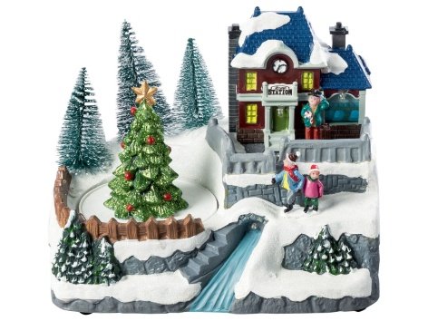 Paesaggio natalizio a LED medio