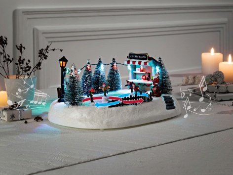 Paesaggio natalizio a LED medio