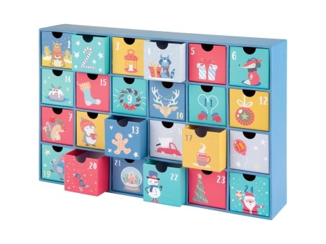 Calendario dell'Avvento con cassetti