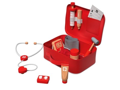 Set medico, beauty o attrezzi gioco in legno