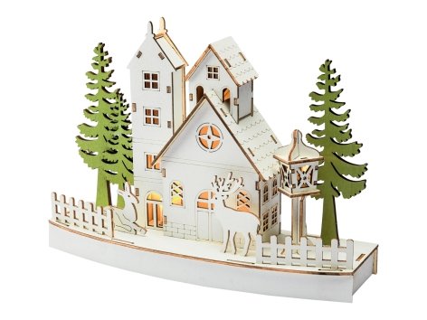 Casetta o paesaggio natalizio a LED