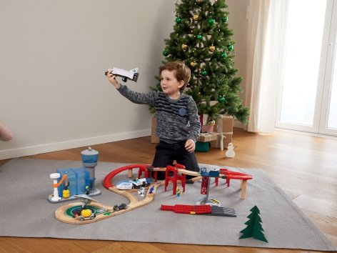 Pista in legno "Stazione spaziale"