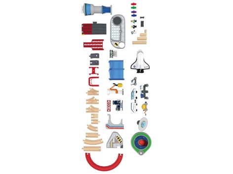 Pista in legno "Stazione spaziale"