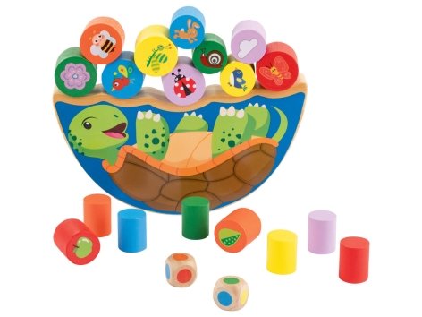 Gioco in legno "Domino, memo, gioco della pesca o di equilibrio"