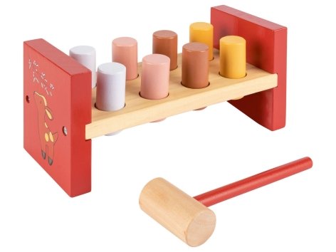 Gioco a incastro, banco con martello o trenino in legno