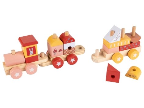 Gioco a incastro, banco con martello o trenino in legno