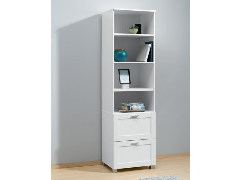 Mobiletto con 4 scomparti e 2 cassetti