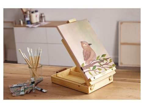 Set cavalletto da pittore in valigetta