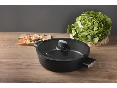 Tegame con coperchio in vetro