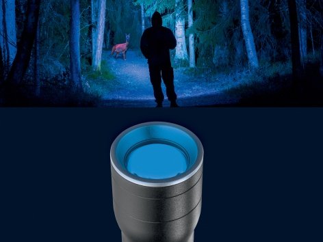 Torcia ricaricabile LED 4 colori