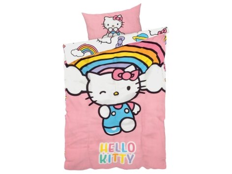 Parure copripiumino per bambini "Hello Kitty, Minions, Miraculous, Paw Patrol, Peppa Pig, Sam il Pompiere"