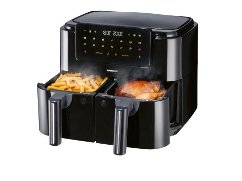 Friggitrice ad aria calda a doppio cestello