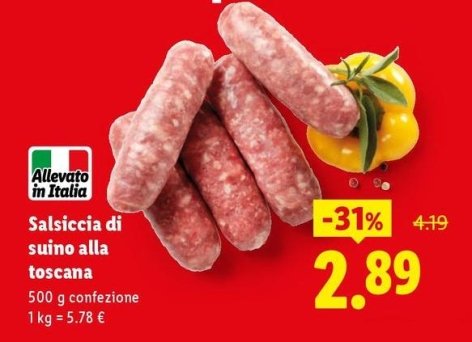 Salsiccia Di Suino Alla Toscana