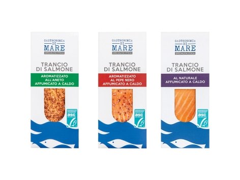 Trancio di salmone affumicato a caldo