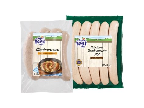 Salsicce di carne suina bollite con birra o “Thüringer Rostbratwurst IGP”