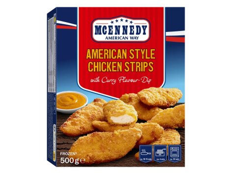 Strisce di carne di pollo