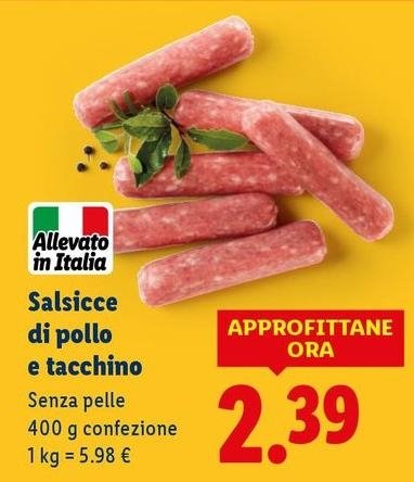 Salsicce Di Pollo E Tacchino