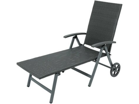 Lettino sdraio da giardino con rotelle