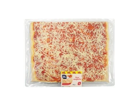 Pizza margherita rettangolare