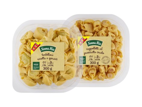 Tortelloni ricotta e spinaci o cappelletti al prosciutto crudo